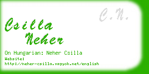 csilla neher business card